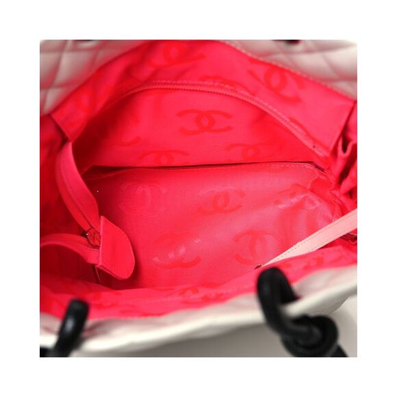 Chanel White Leather Cambon Tote (Authentic Pre-Loved), White - Picture 4 of 4